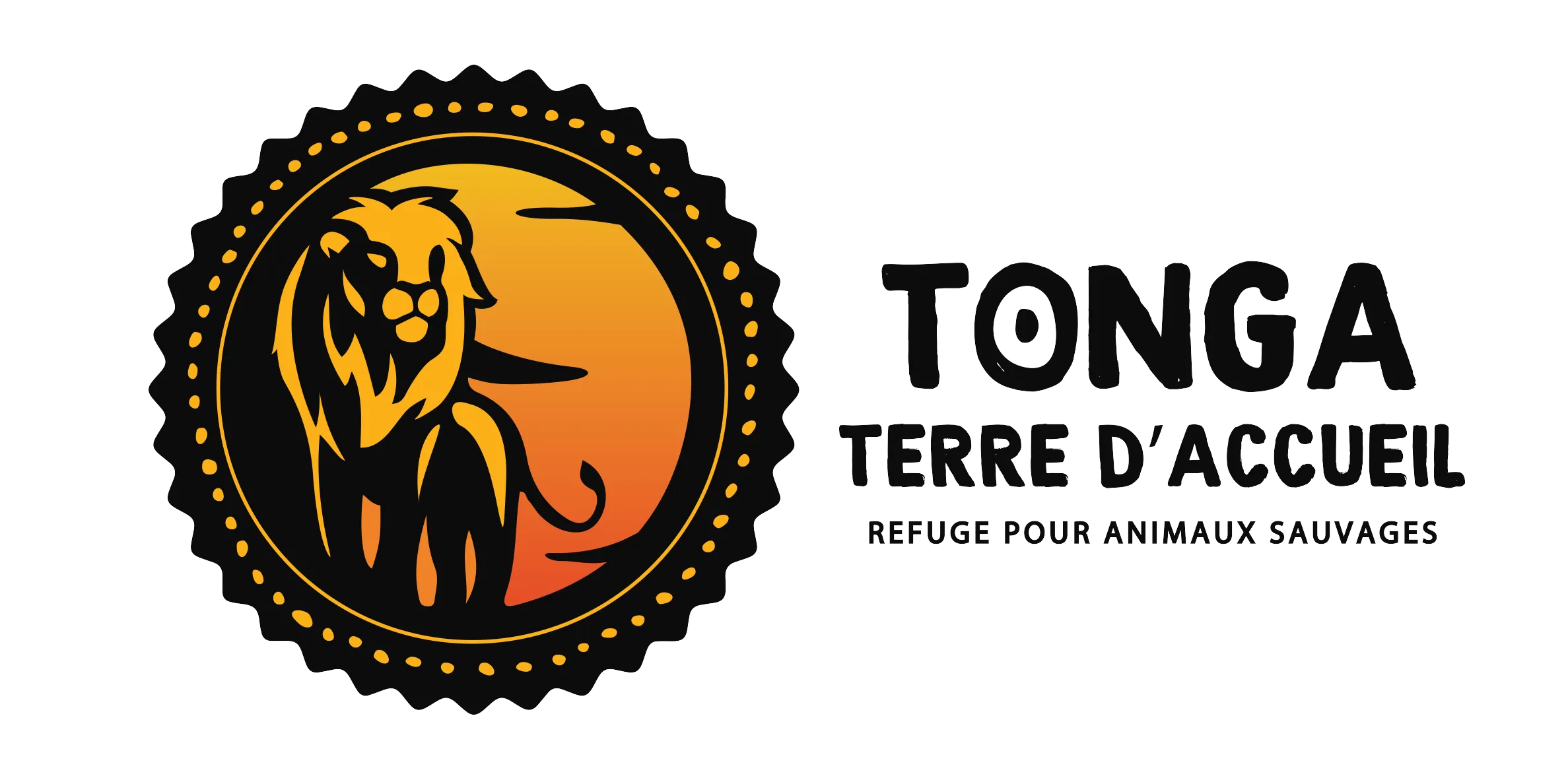 Logo de Tonga Terre d'Accueil, refuge pour animaux sauvages et partenaire de la Safari Réserve de Lumigny située entre Melun et Provins, en Seine-et-Marne (77), en région Île-de-France.