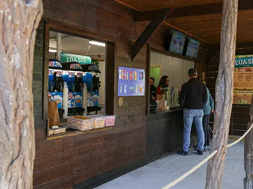 Point de vente restauration L’Oasis au Lumigny Safari Reserve.